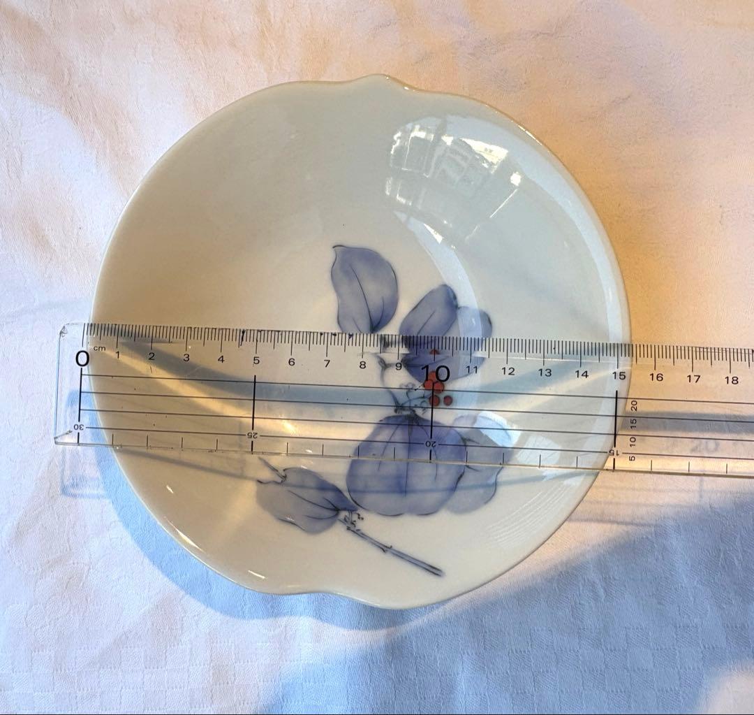 【美品】　香蘭社　山帰来　花柄白皿15枚セット　食器