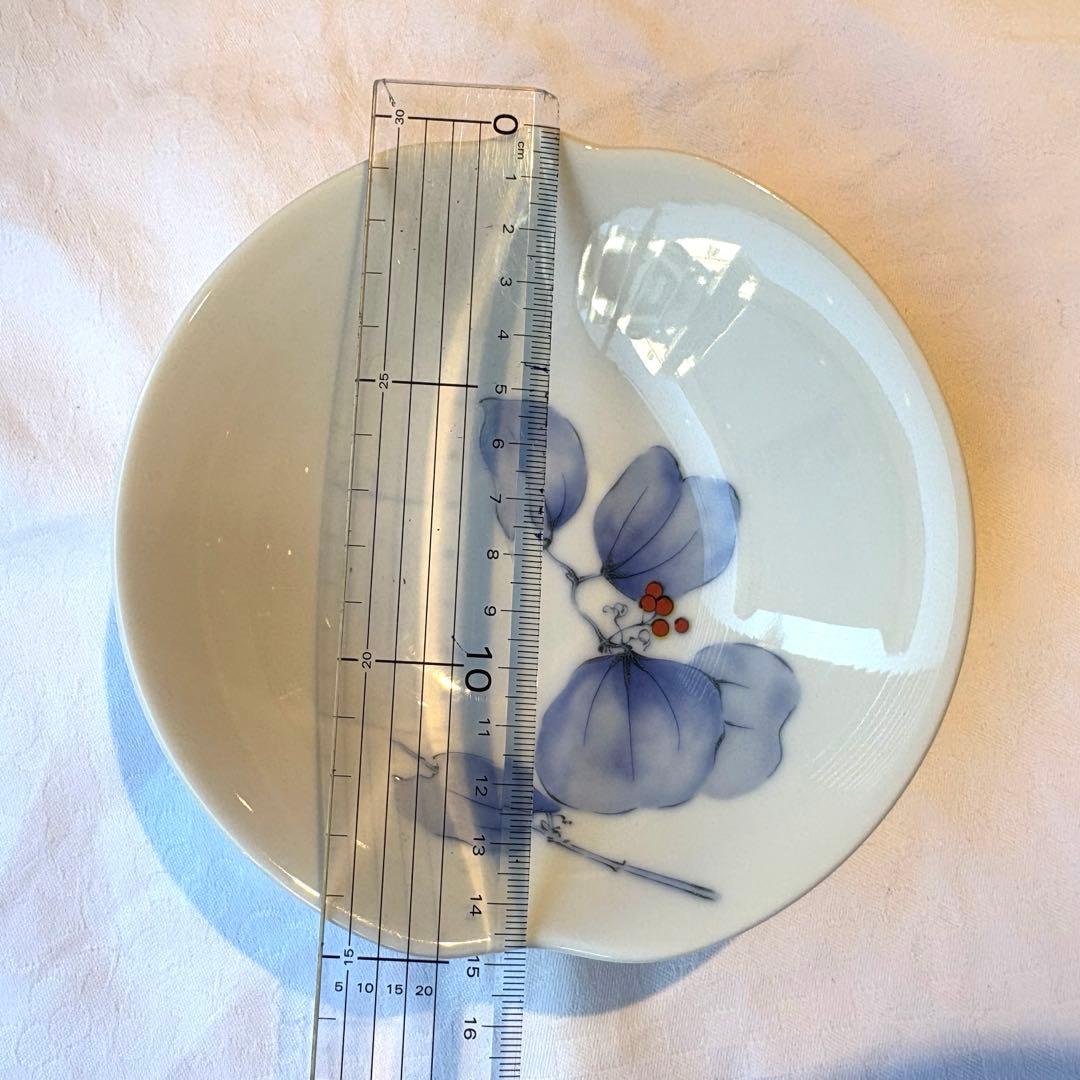 【美品】　香蘭社　山帰来　花柄白皿15枚セット　食器