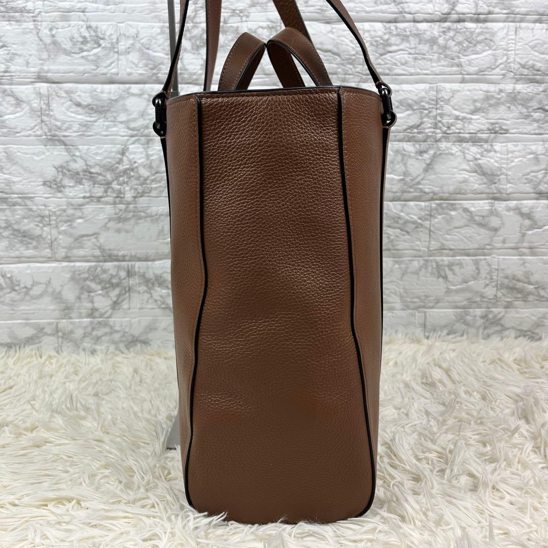 【未使用級】コーチ ビジネスバッグ ハドソン ダブルハンドル レザー