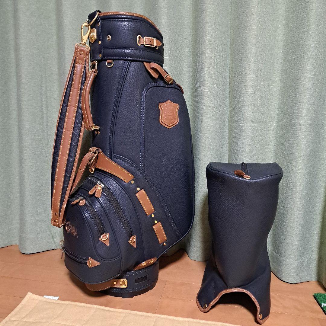HONMA ゴルフバッグ。フード付き。美品！ 1部本革。