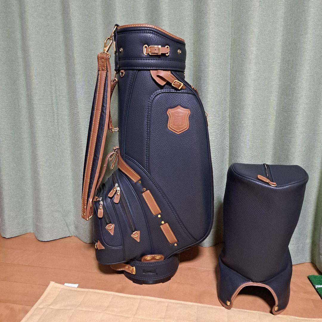 HONMA ゴルフバッグ。フード付き。美品！ 1部本革。