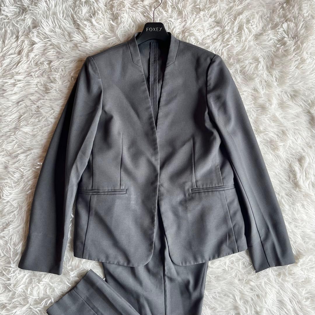 24年モデル✨ プラステ パンツスーツ レディース ノーカラージャケット グレー