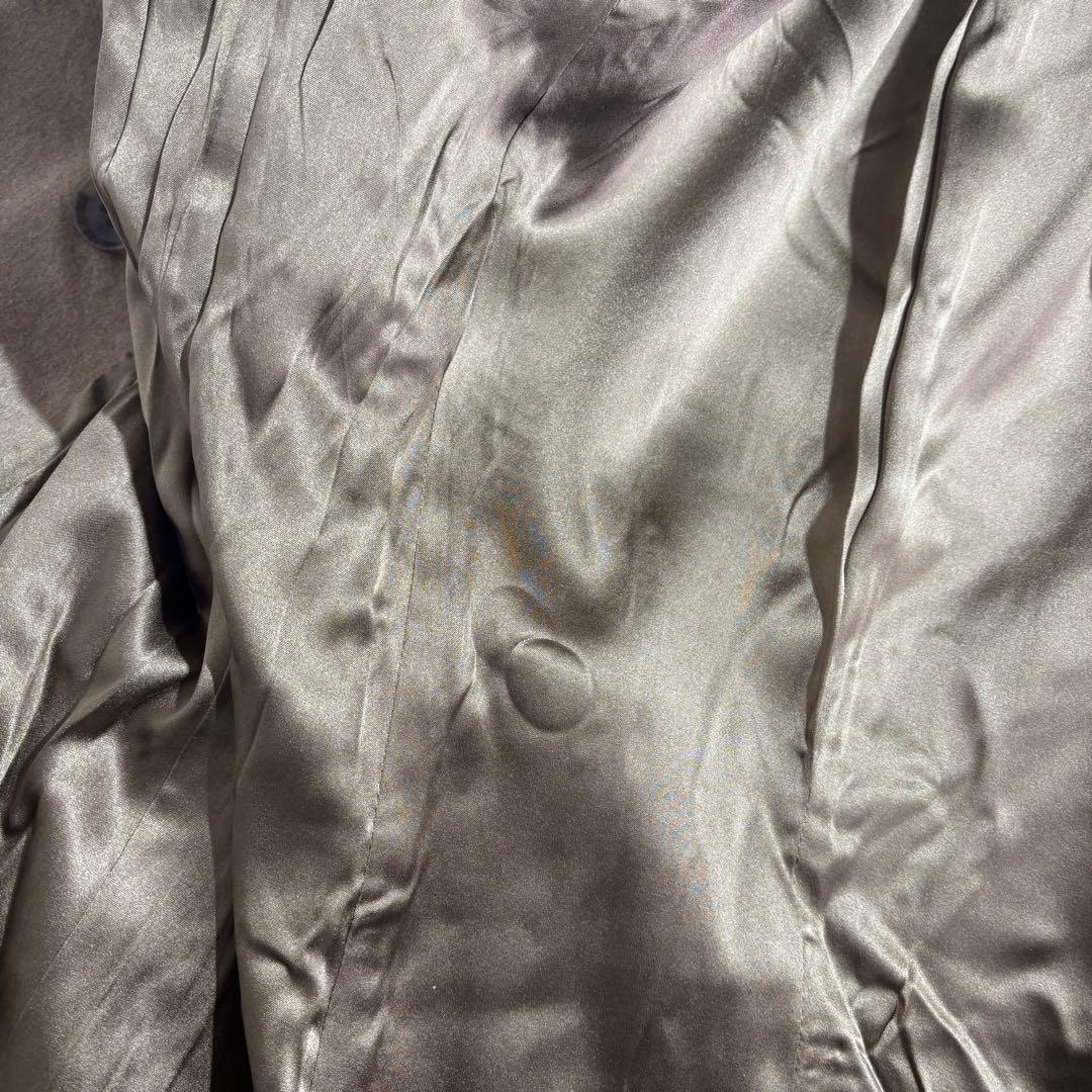 極美品 セオリー カシミヤ100% 絹 ベルテッドコート　ダブルトレンチコート