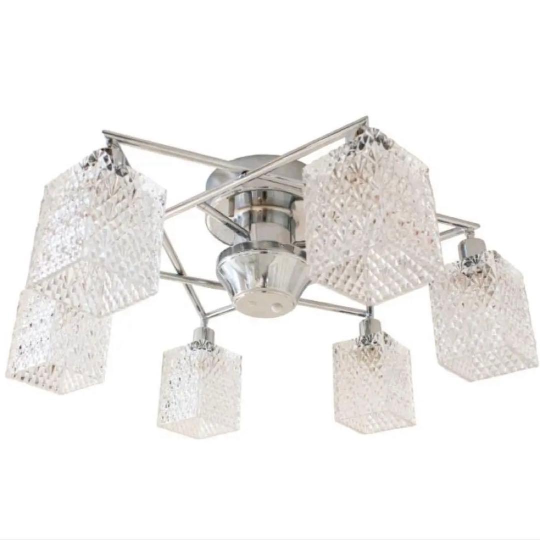 キシマ　シャンデリア　シーリングライト　amp51308 シルバー　美品