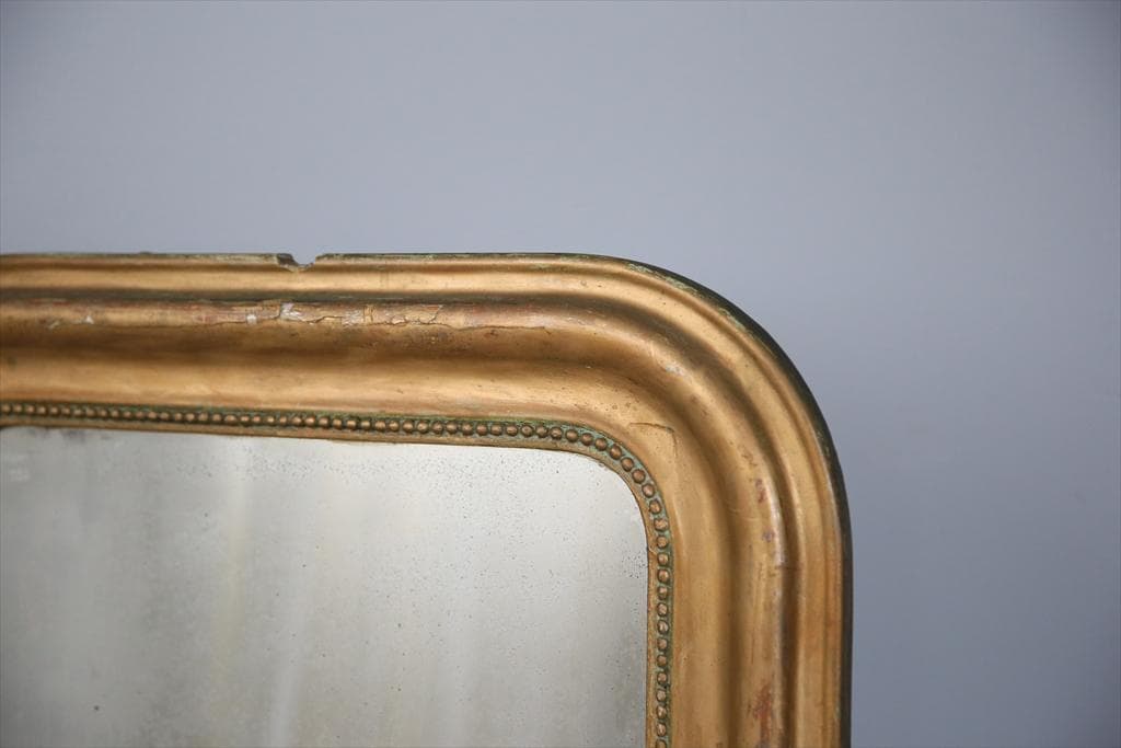 フランスアンティークルイフィリップ様式ミラー/姿見ウォールミラー鏡(86-244