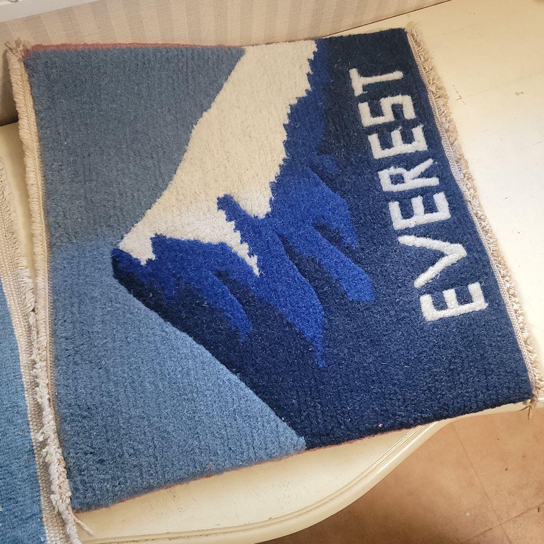 売約済みです！　2枚　ウール 100%ラグ　ネパール産　アンティークマット