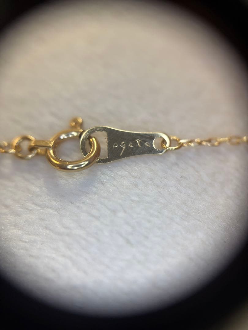 アガット　k18 一粒　ダイヤモンド　0.03ct ブレスレット