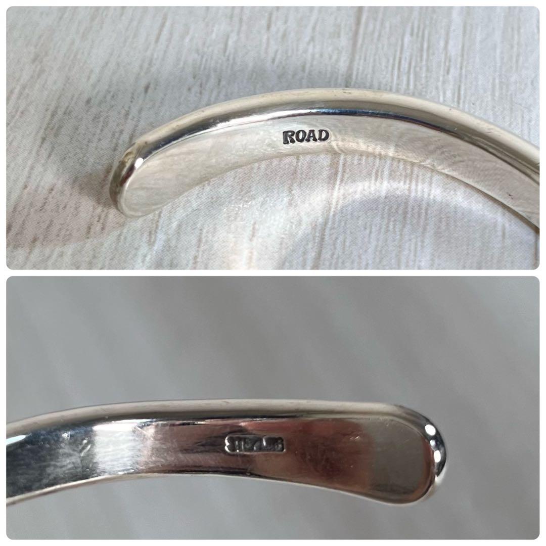 【美品】IRON HEART/アイアンハート　シルバー バングル　ロゴ刻印　銀