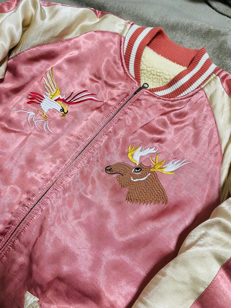 美品２面用 HOUSTON USA 芝ワンちゃん 日本 スカジャン unisex