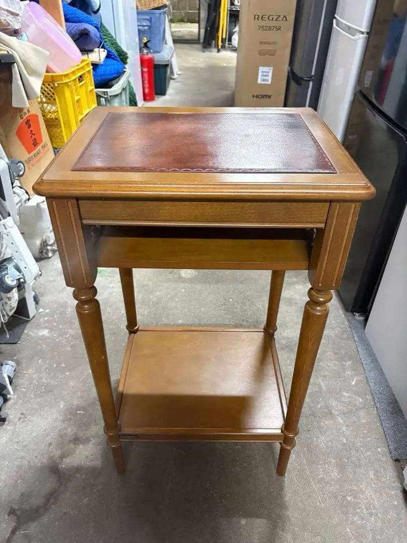 未使用 カリモク 電話台 花台 昭和 レトロ