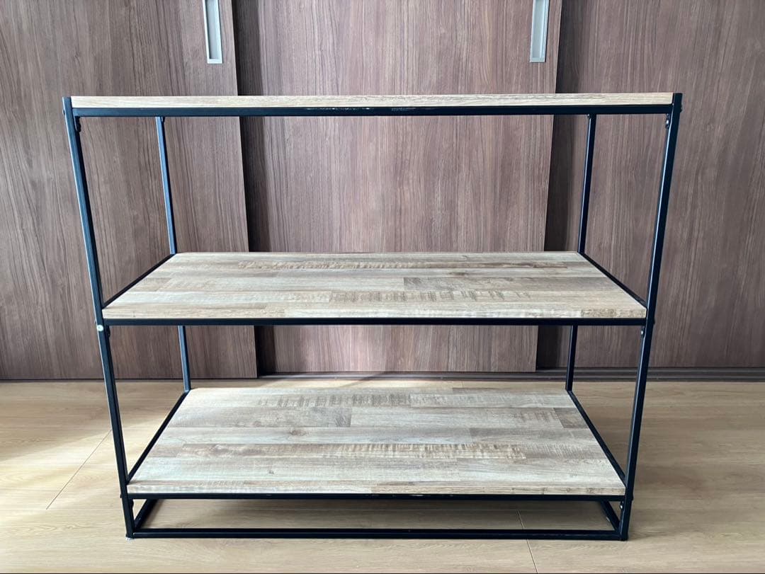 早い者勝ち　ナチュラルウッド 3段オープンシェルフ