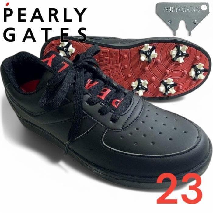 パーリーゲイツ ゴルフ ソフトスパイク ゴルフシューズ 定価3.5万 23