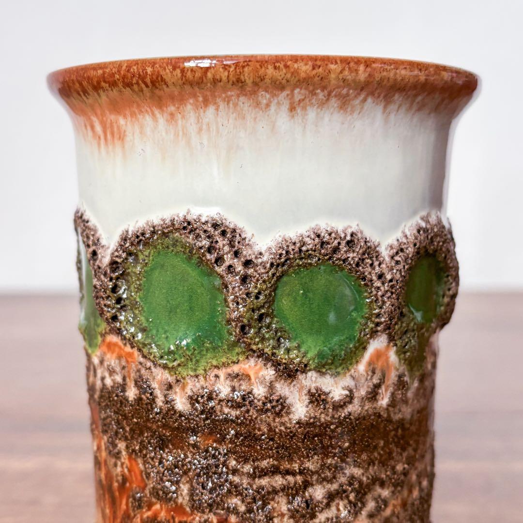 【東ドイツ Strehlaの花瓶】Fat Lava ヴィンテージ 368