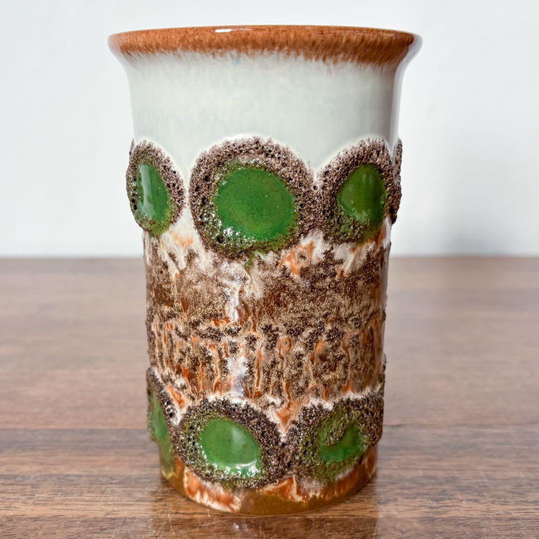 【東ドイツ Strehlaの花瓶】Fat Lava ヴィンテージ 368