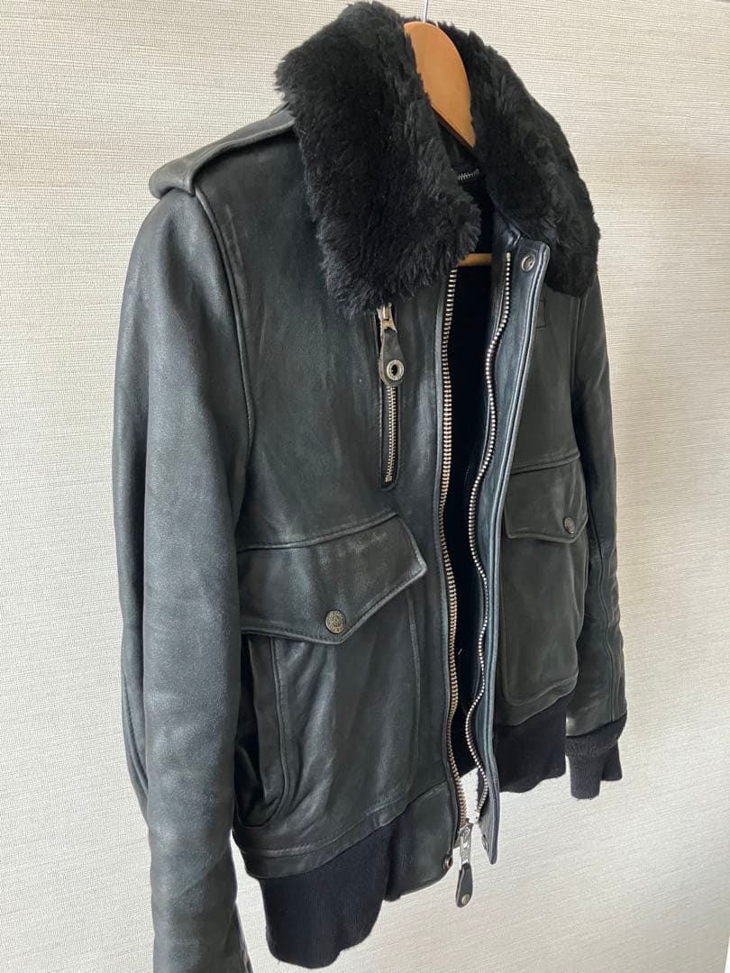 ミセス BACKBONE×Schott G-1レザーショットライダース