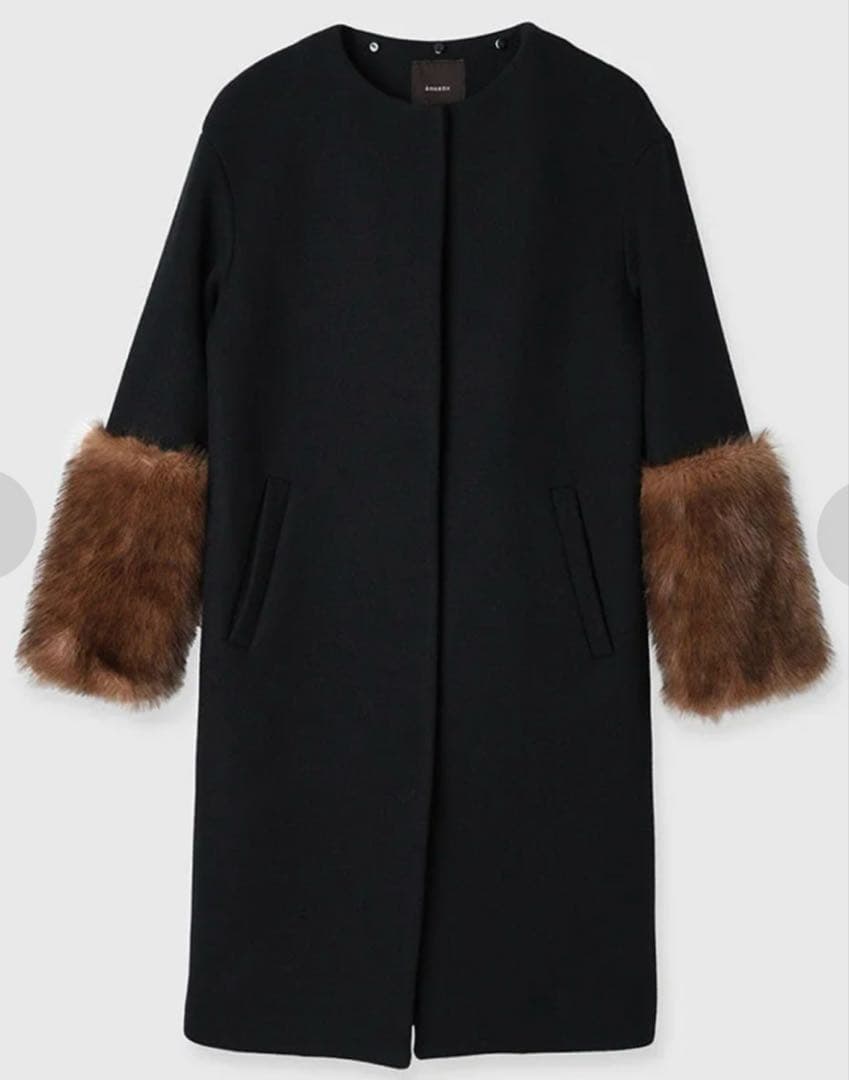 anuans ファートリムコクーンコート （BLACK）