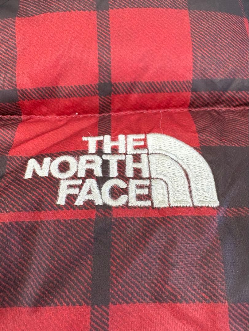 THE NORTH FACE ダウンジャケット レディース80S赤・黒チェック
