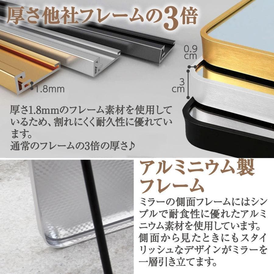 スタンドミラー 鏡 全身 鏡 壁掛け 姿見鏡B974全身鏡 アーチ形 シルバー