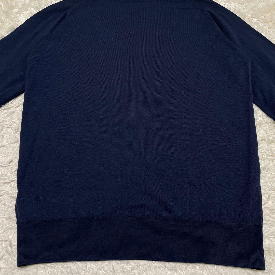 JOHN SMEDLEY ハイゲージ ウール ニット Vネック　カーディガン