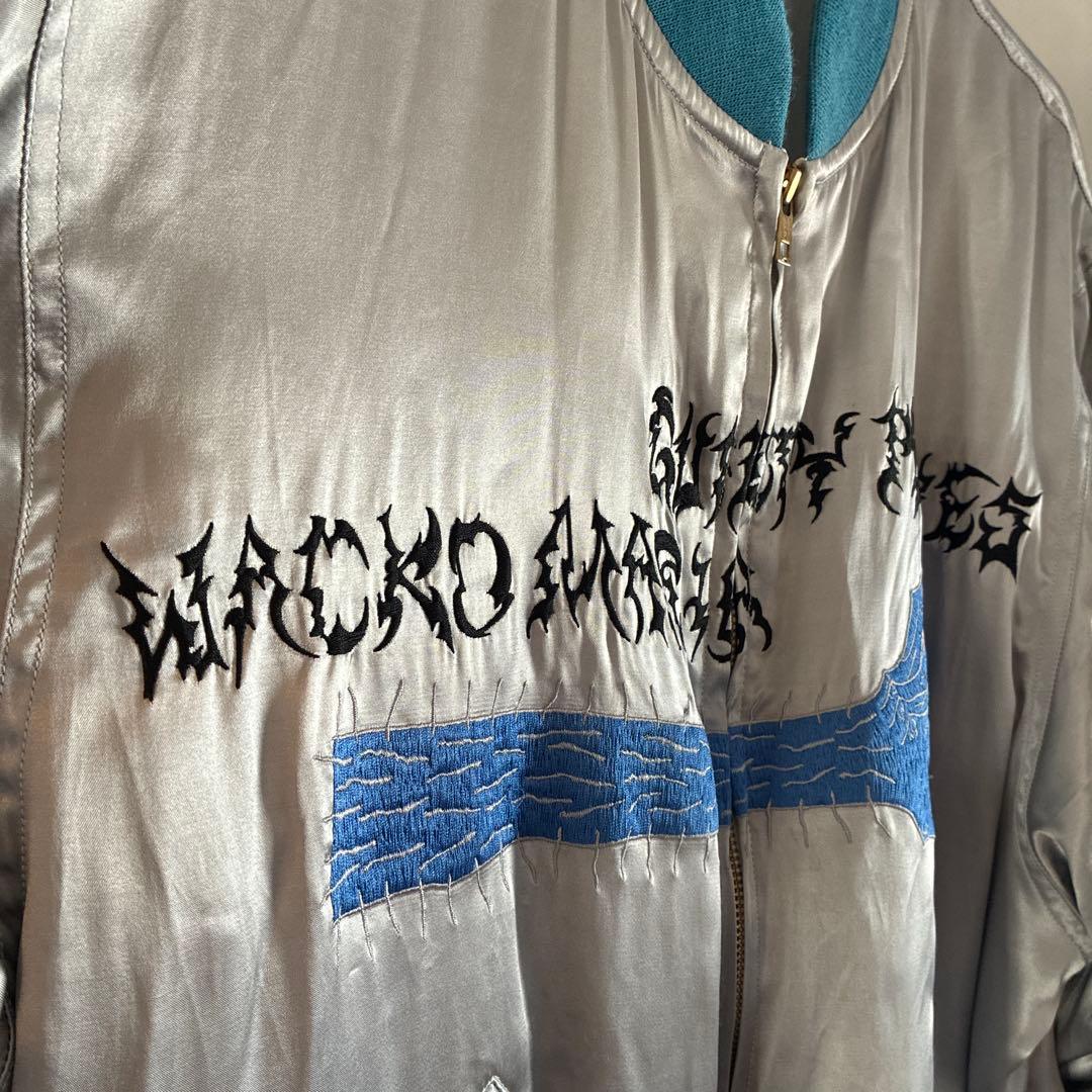 WACKO MARIA /NECK FACE 刺繍ベトジャン　シルバー (XL)