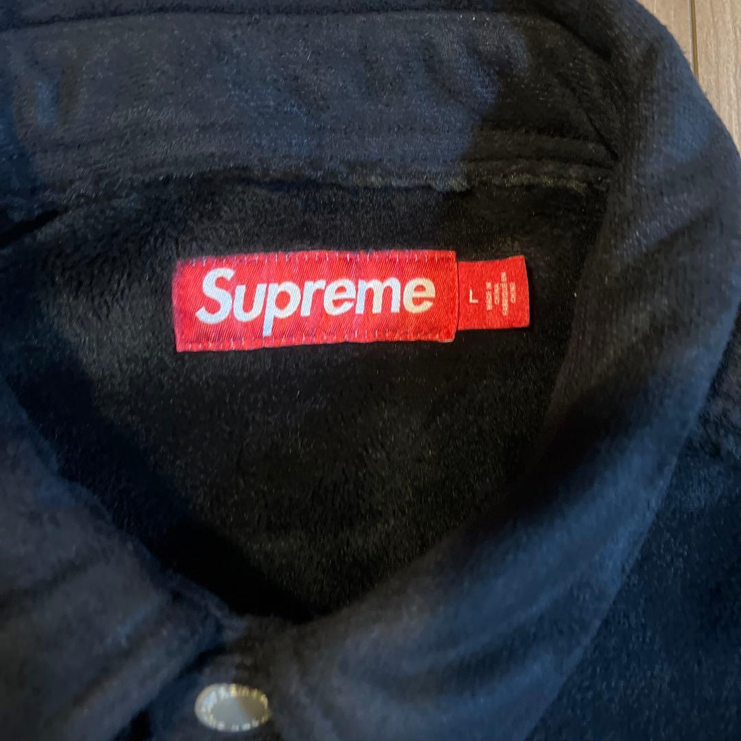 supreme faux suede snap shirt Lサイズ