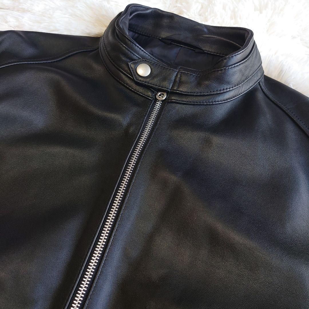 メンズビギ 羊革 シングルライダース ジャケット サイズ4 XL相当