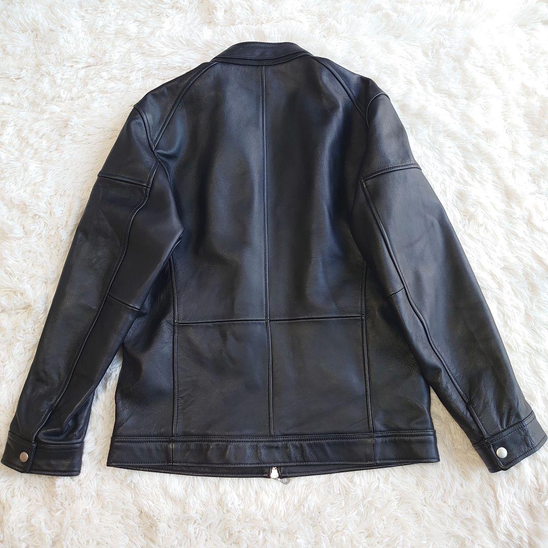 メンズビギ 羊革 シングルライダース ジャケット サイズ4 XL相当