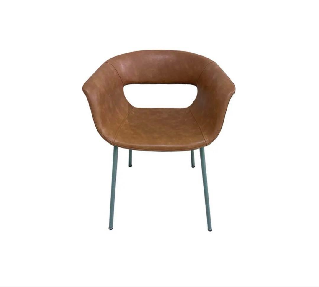 NOCE ダイニングチェア×4脚（キャメル×グリーン）