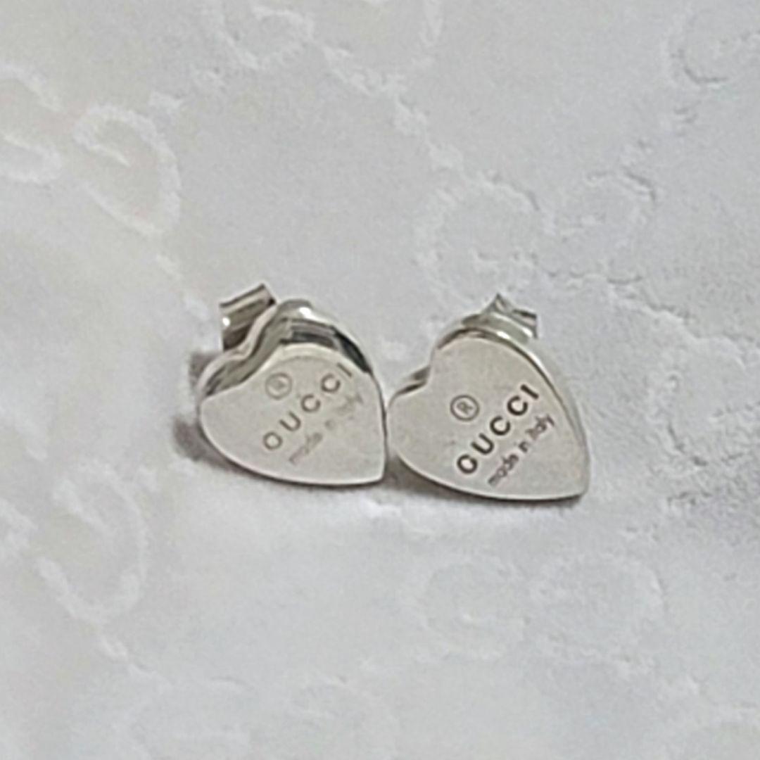 GUCCI グッチ ピアス ハート シルバー925 刻印あり 両耳 箱 保存袋付