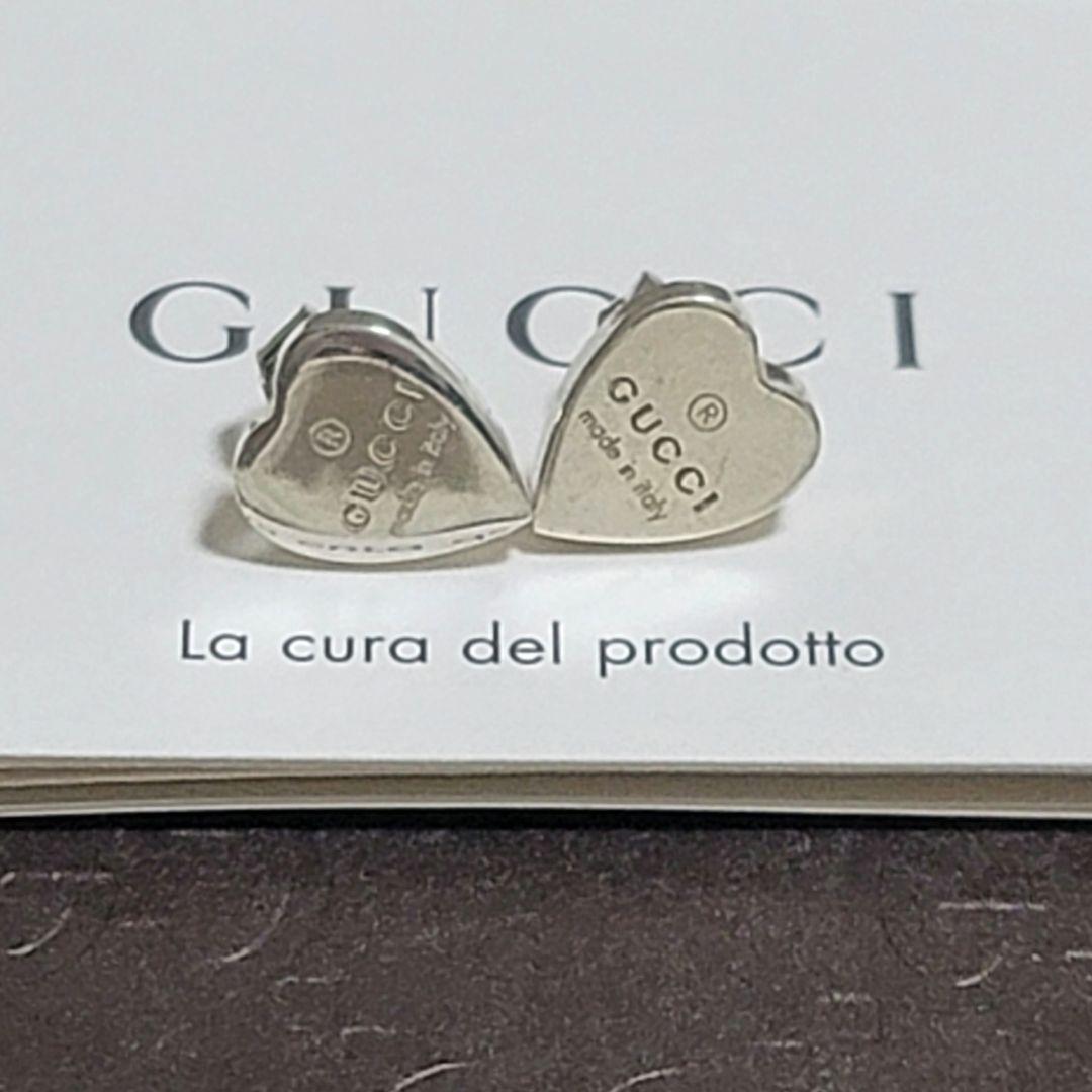 GUCCI グッチ ピアス ハート シルバー925 刻印あり 両耳 箱 保存袋付