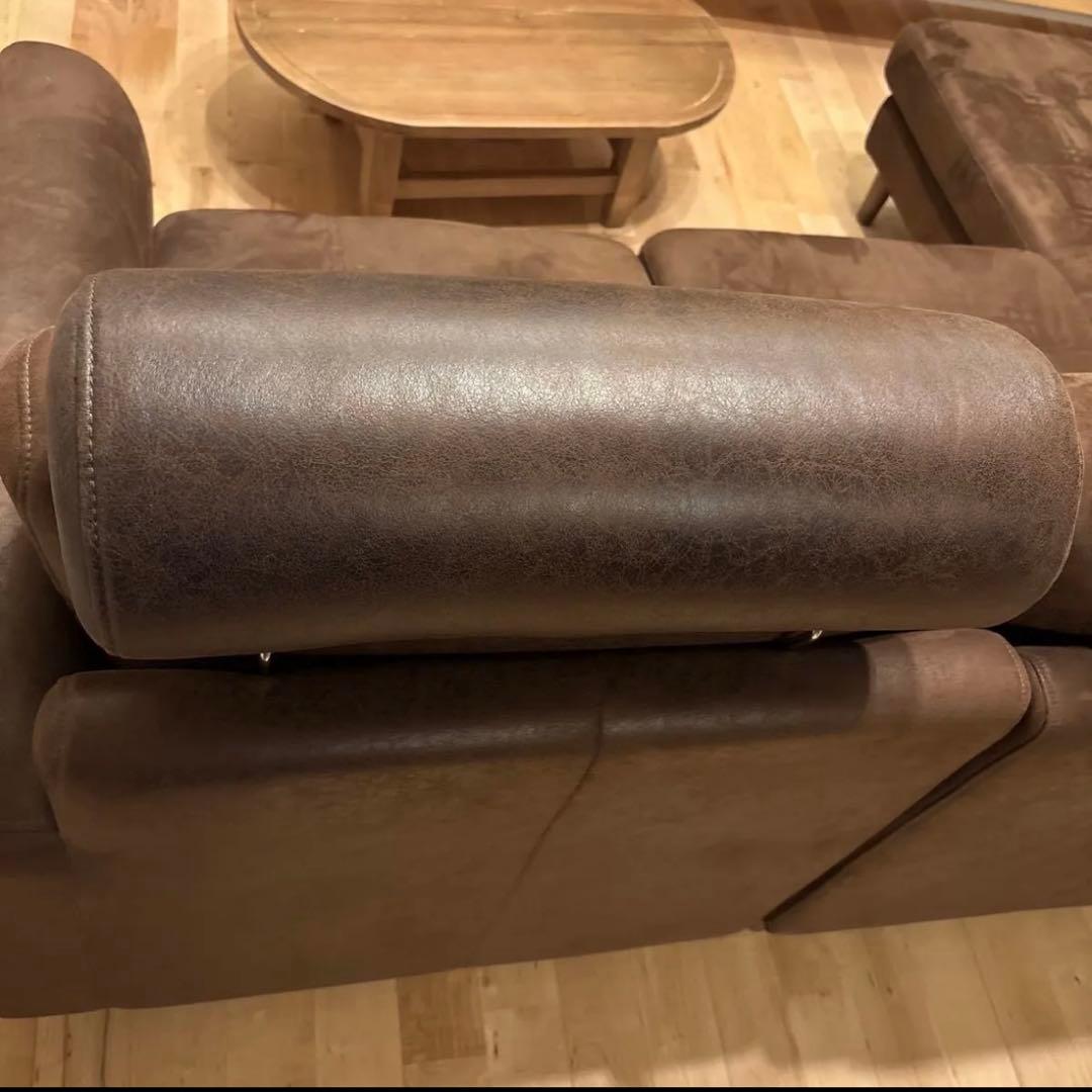 【2個】関家具 ソファ用ヘッドレスト レザーテックス カカオ 定価1万6千円