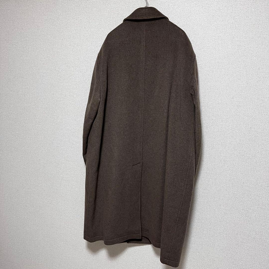 NOA　バーバリー　カシミヤ100% ノバチェック　裏地ロゴ　ロングコート