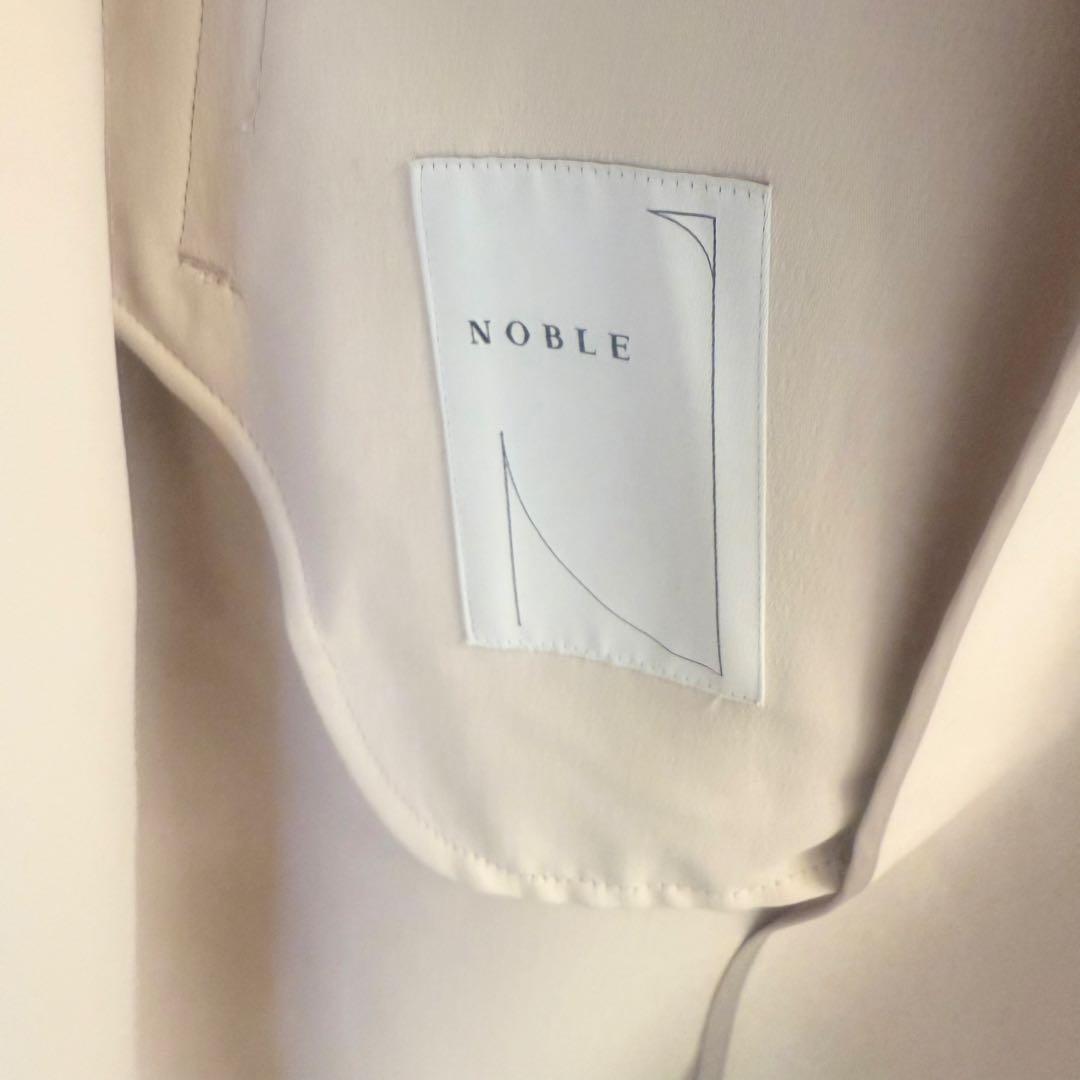 美品 NOBLE ノーブルトリプルクロスワイドカラーロングコート M