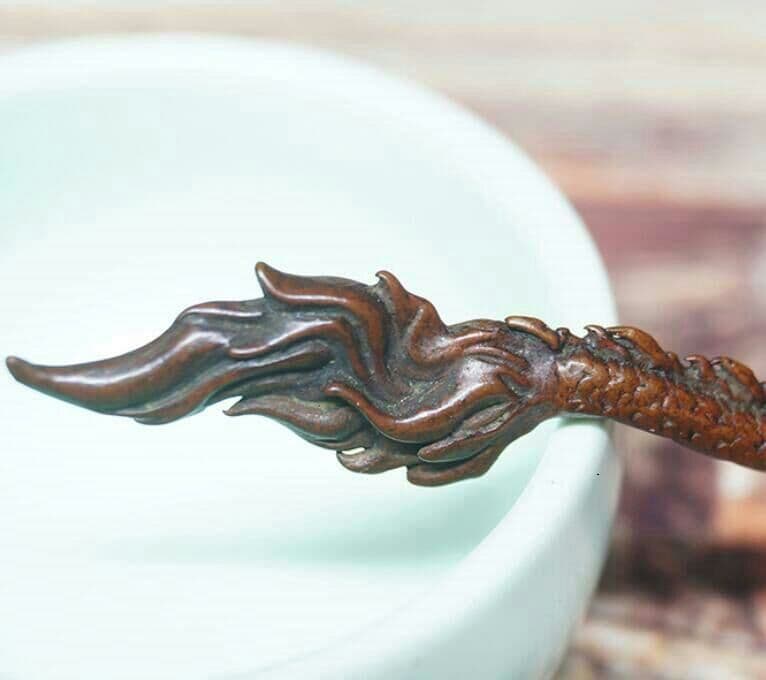 手作りする  純銅 中実      リュウ  工芸品  置物67