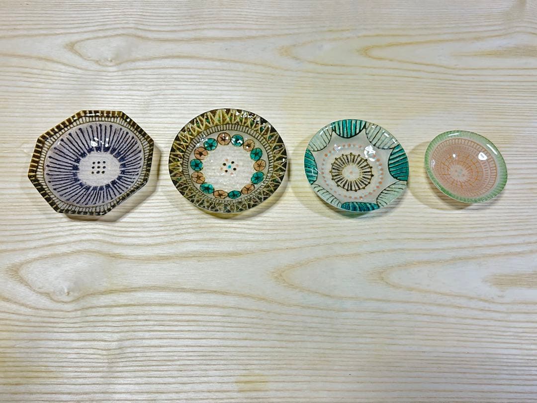 竹中悠記　ガラス小皿　4点まとめて