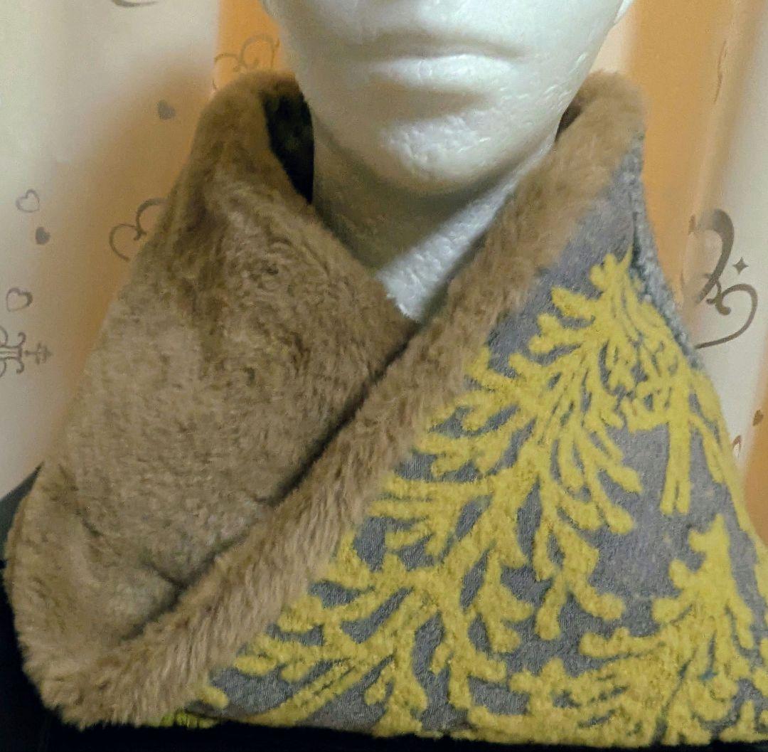 ミナペルホネン スヌード メッツァ イエロー ハンドメイド