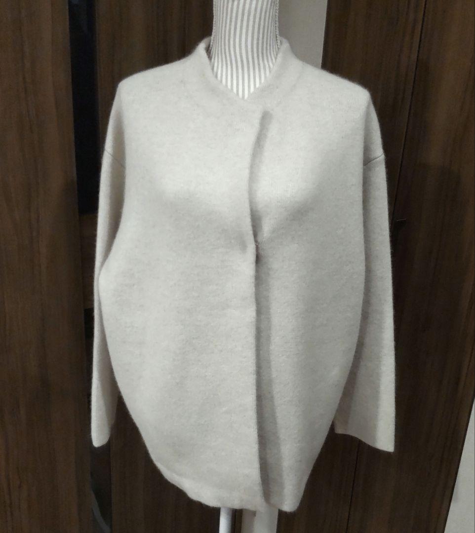 23区CROSSET ラクーンブレンドダブルフェイスニットアウター