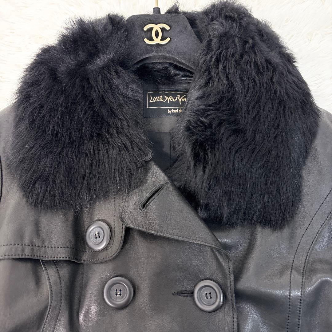 カールドノヒュー リトルニューヨーク レザートレンチコート 羊革 ベルト XS