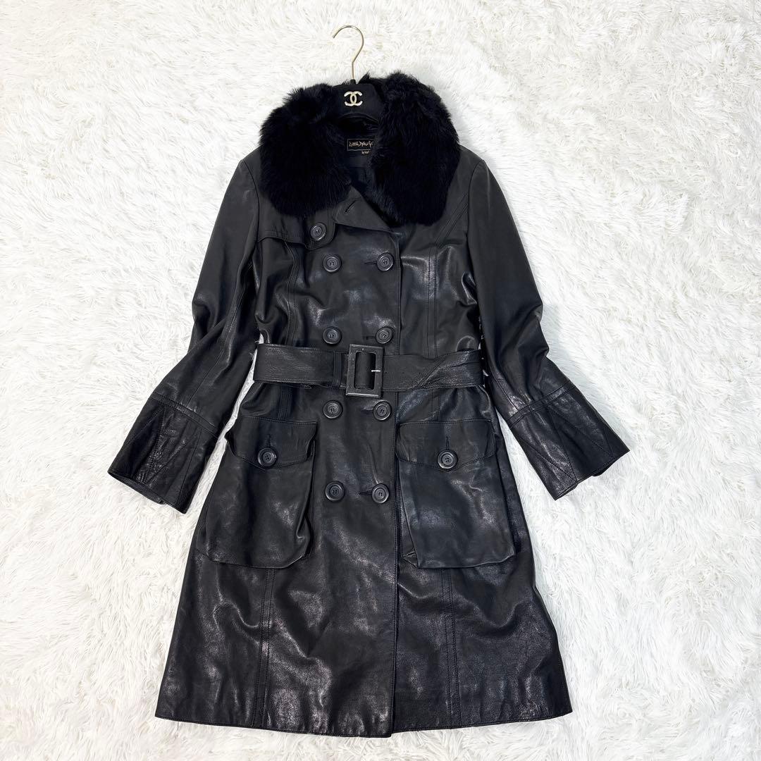 カールドノヒュー リトルニューヨーク レザートレンチコート 羊革 ベルト XS