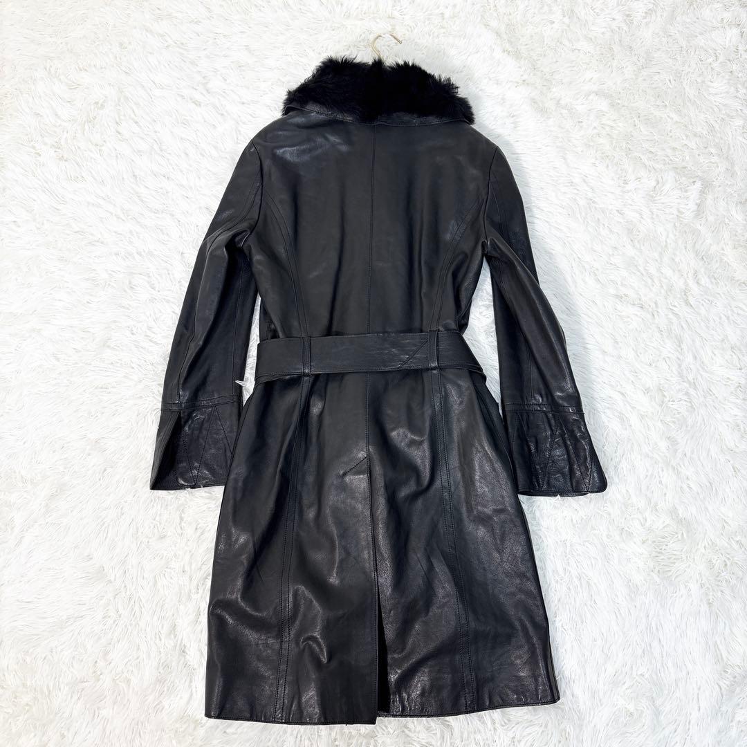 カールドノヒュー リトルニューヨーク レザートレンチコート 羊革 ベルト XS