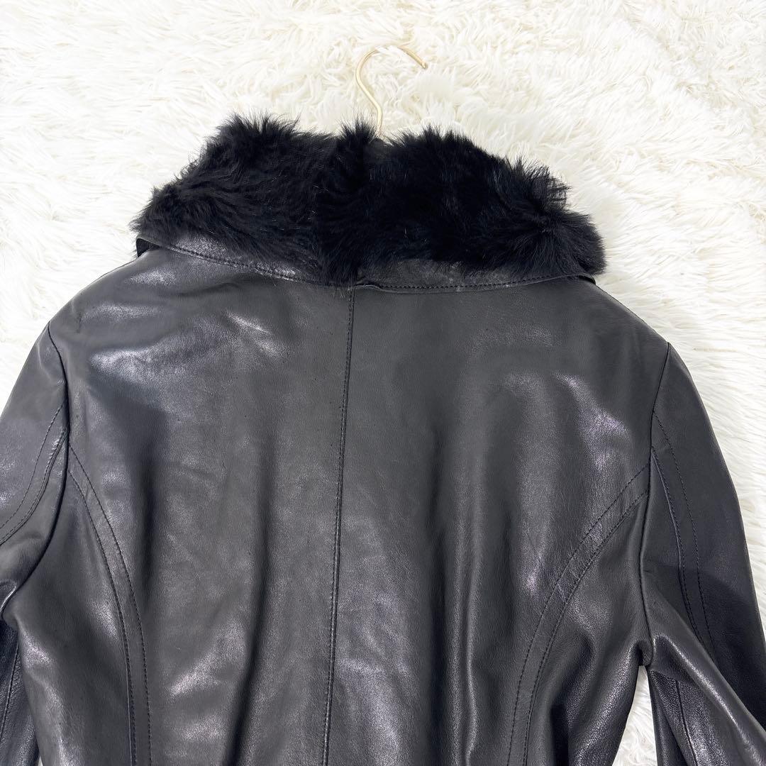 カールドノヒュー リトルニューヨーク レザートレンチコート 羊革 ベルト XS