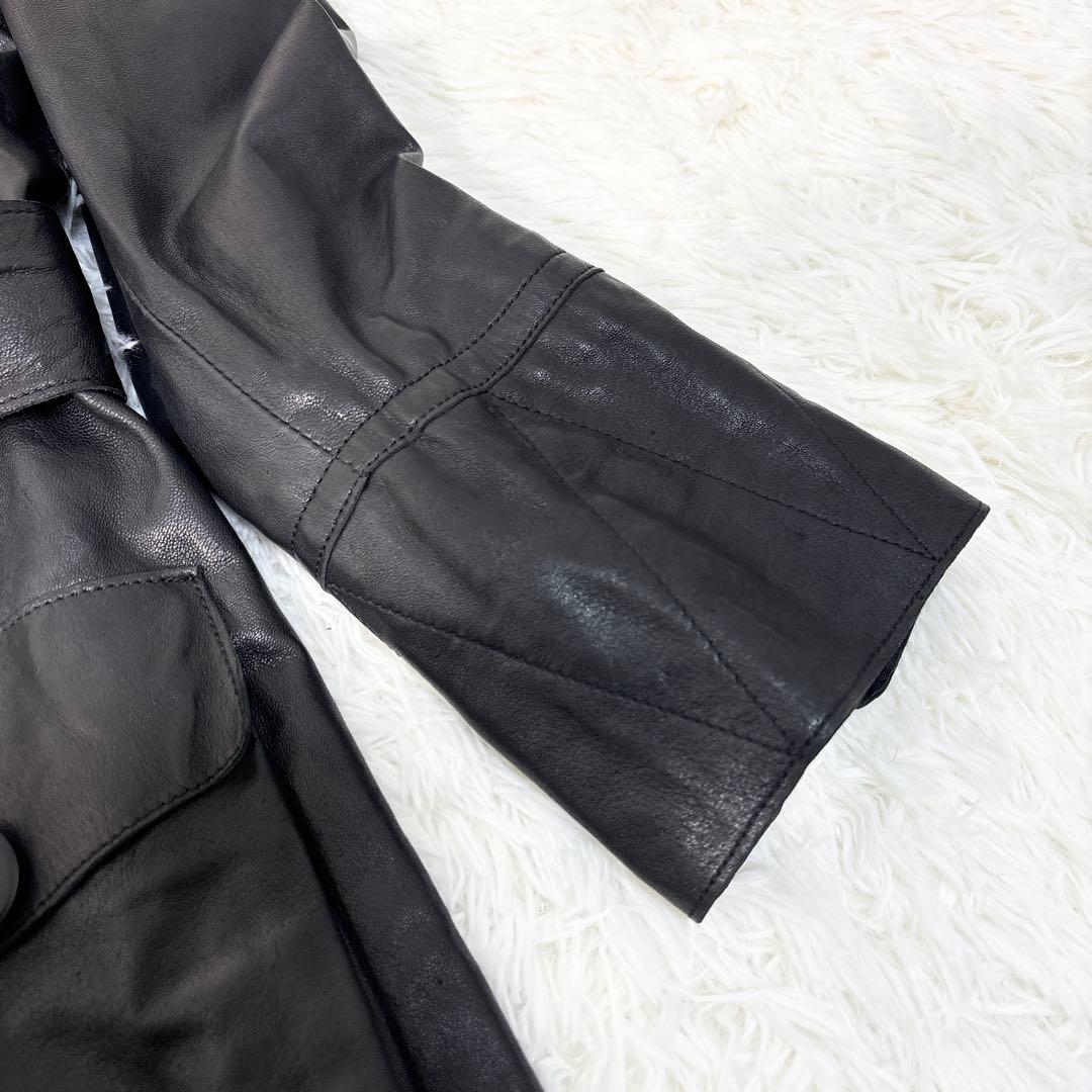 カールドノヒュー リトルニューヨーク レザートレンチコート 羊革 ベルト XS