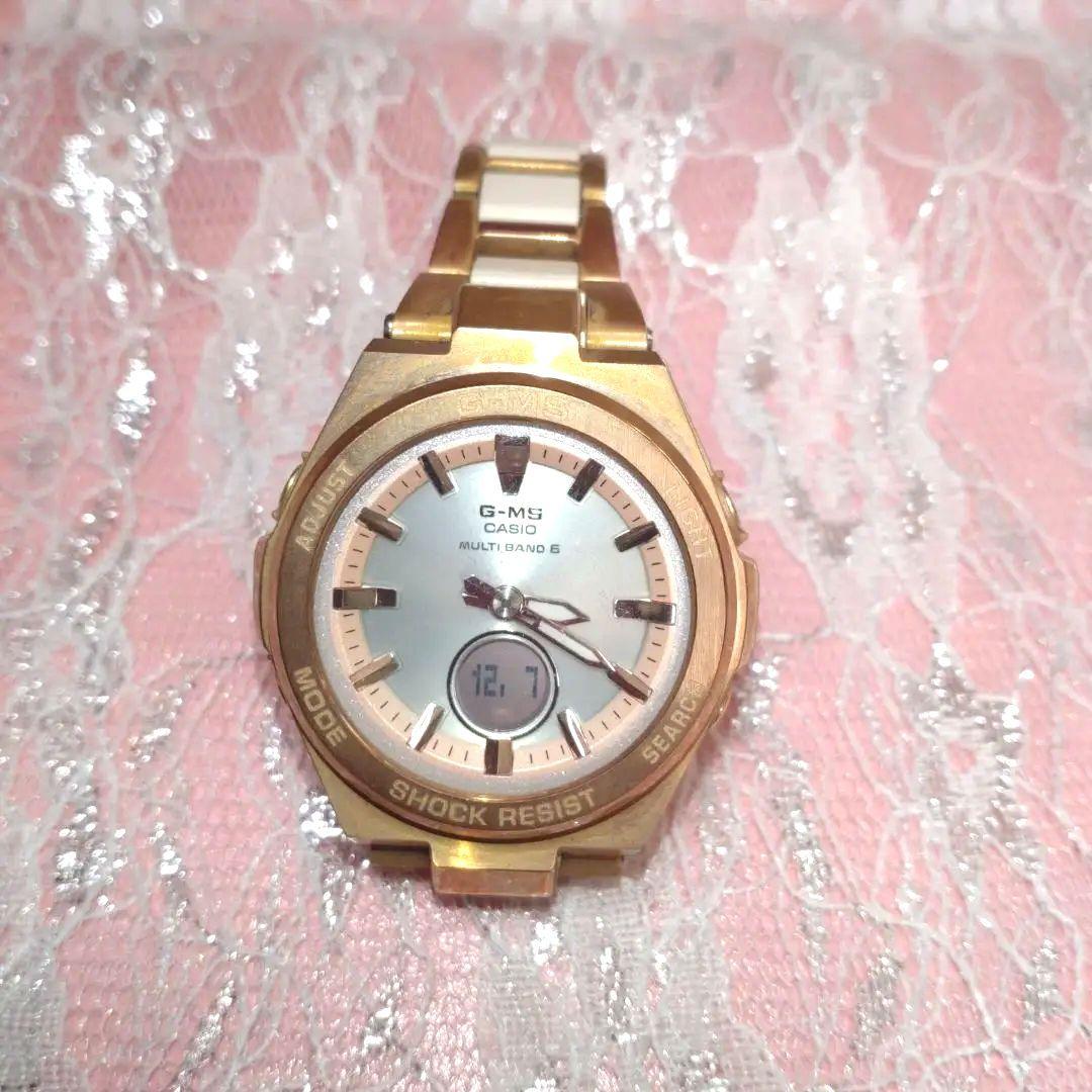 ✨稼働美品CASIO✨G-MS 電波ソーラーレディース腕時計MSG-W200CG