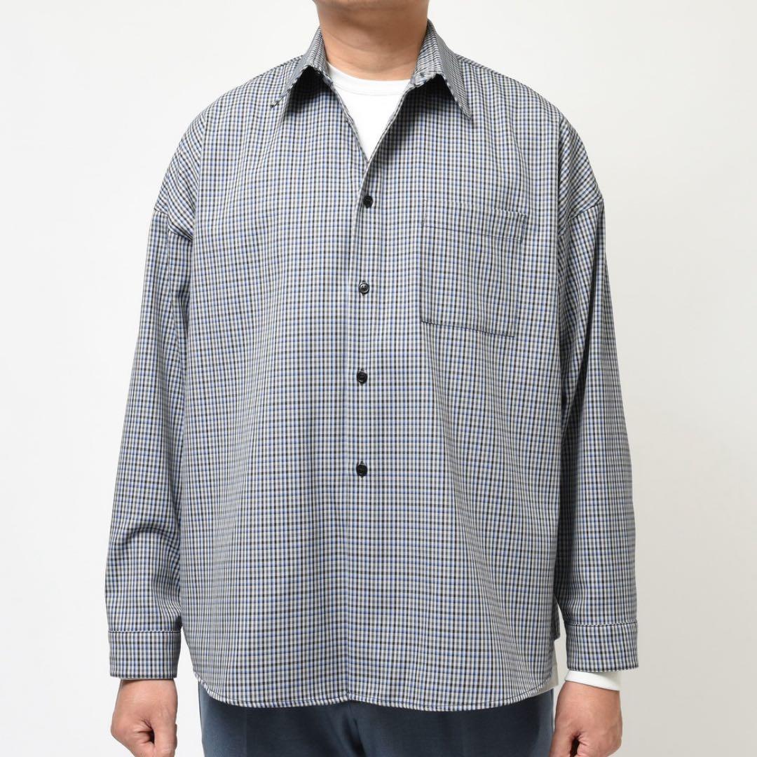 MARNI マルニ ポリエステル ウール チェックシャツ 46