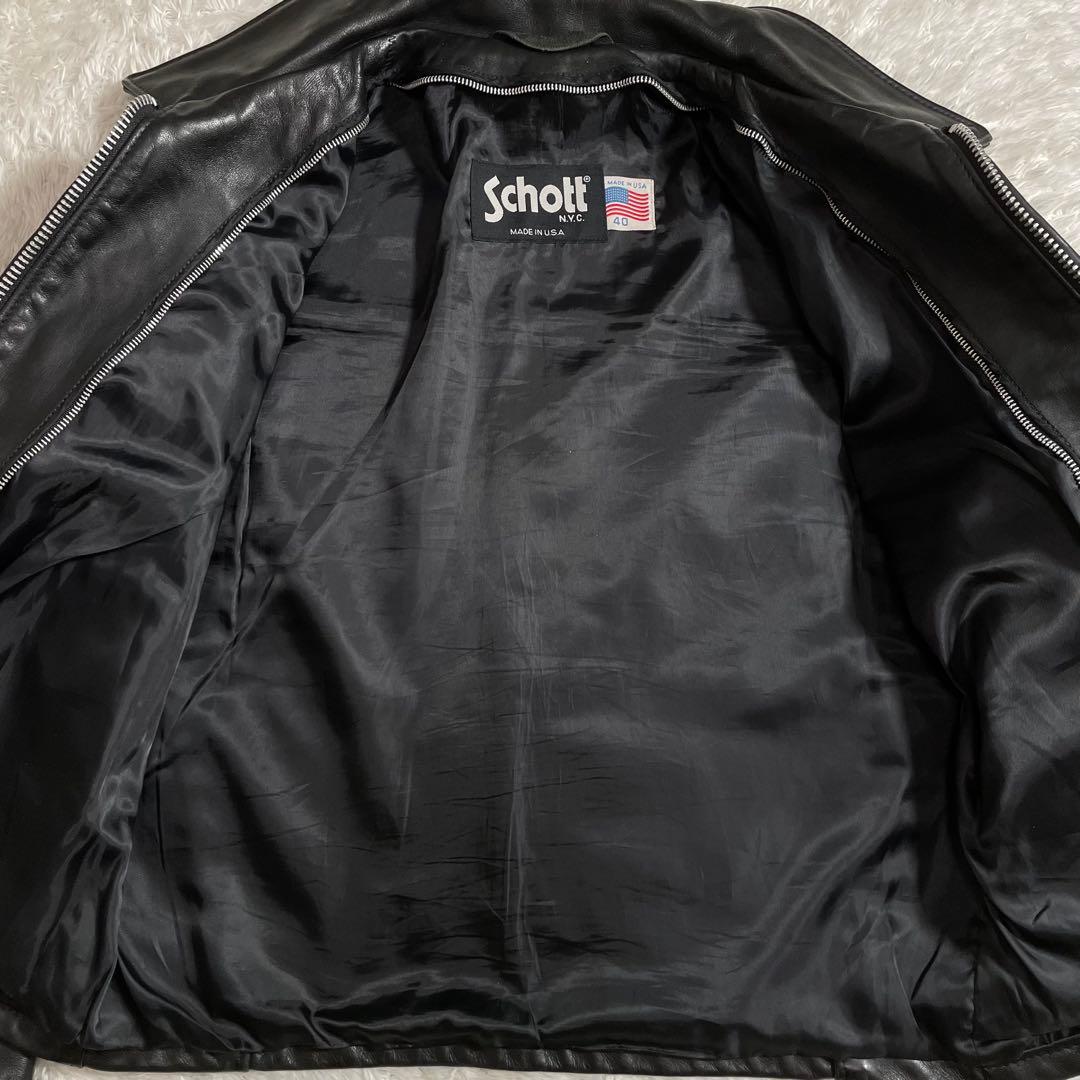 日本別注 ショット ライダースジャケット レザージャケット 襟付き 642