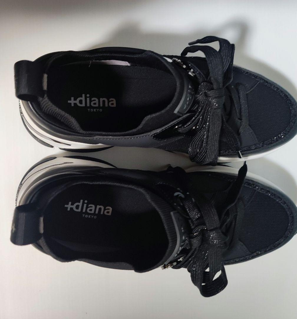 ＋diana プラスダイアナ　リサイクルニットコンビスニーカー