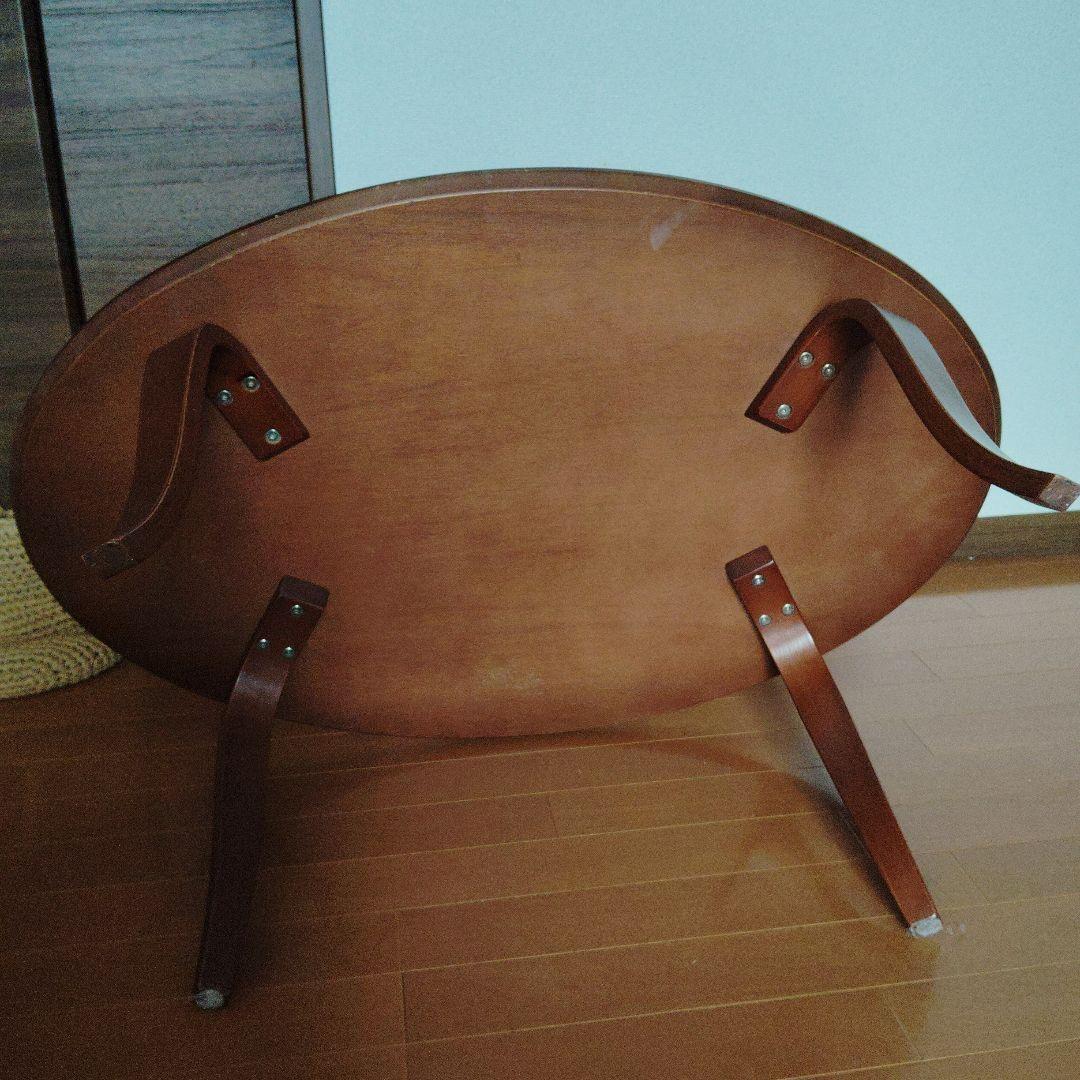 【お値引中】アンティーク　楕円形ダークブラウン木製座卓