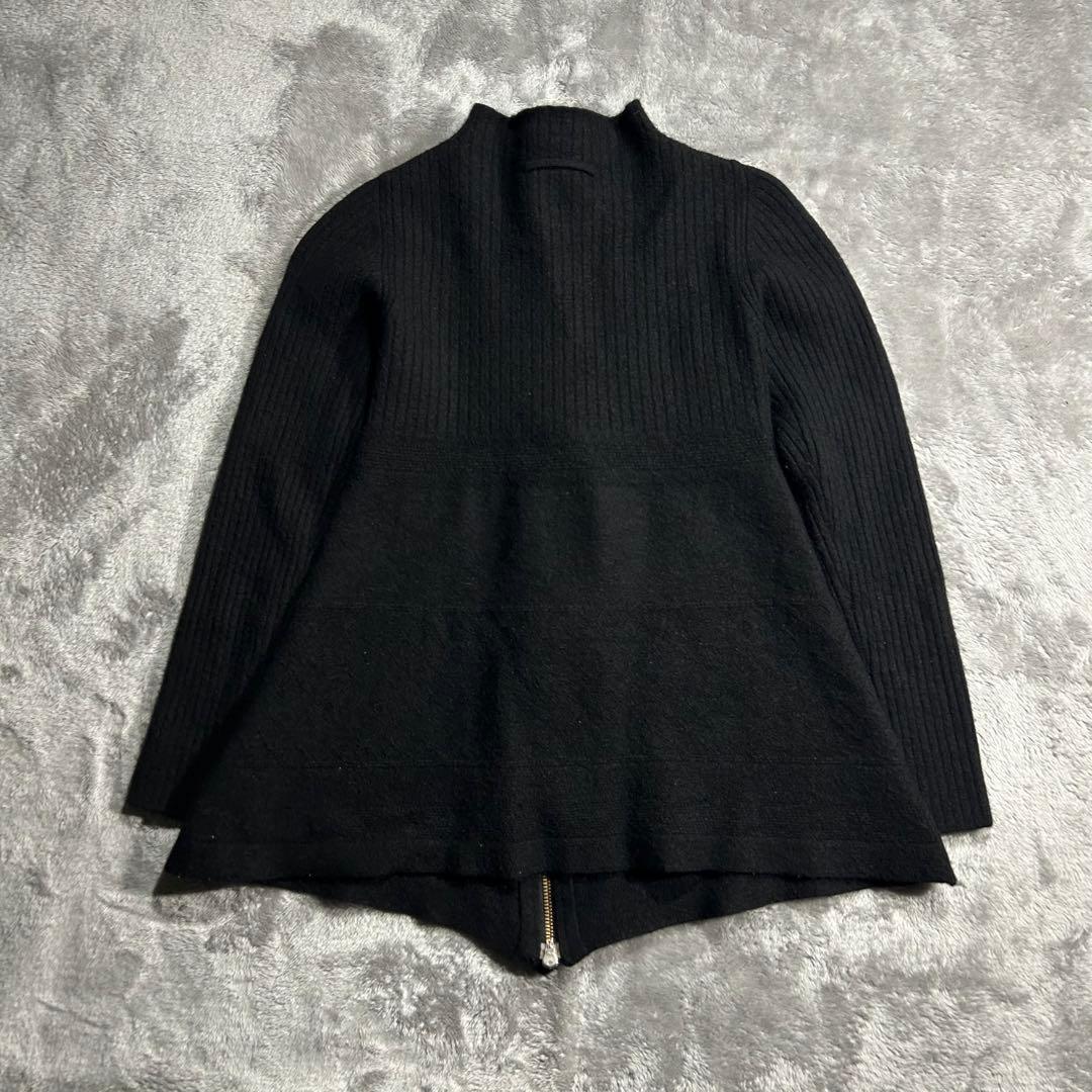 00s JEAN PAUL GAULTIER ダブルジップハイネックニット 黒