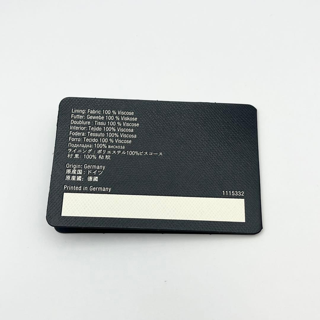 モンブラン　二つ折りマネークリップ　コンパクトウォレット　ロゴ　レザー　ブラック