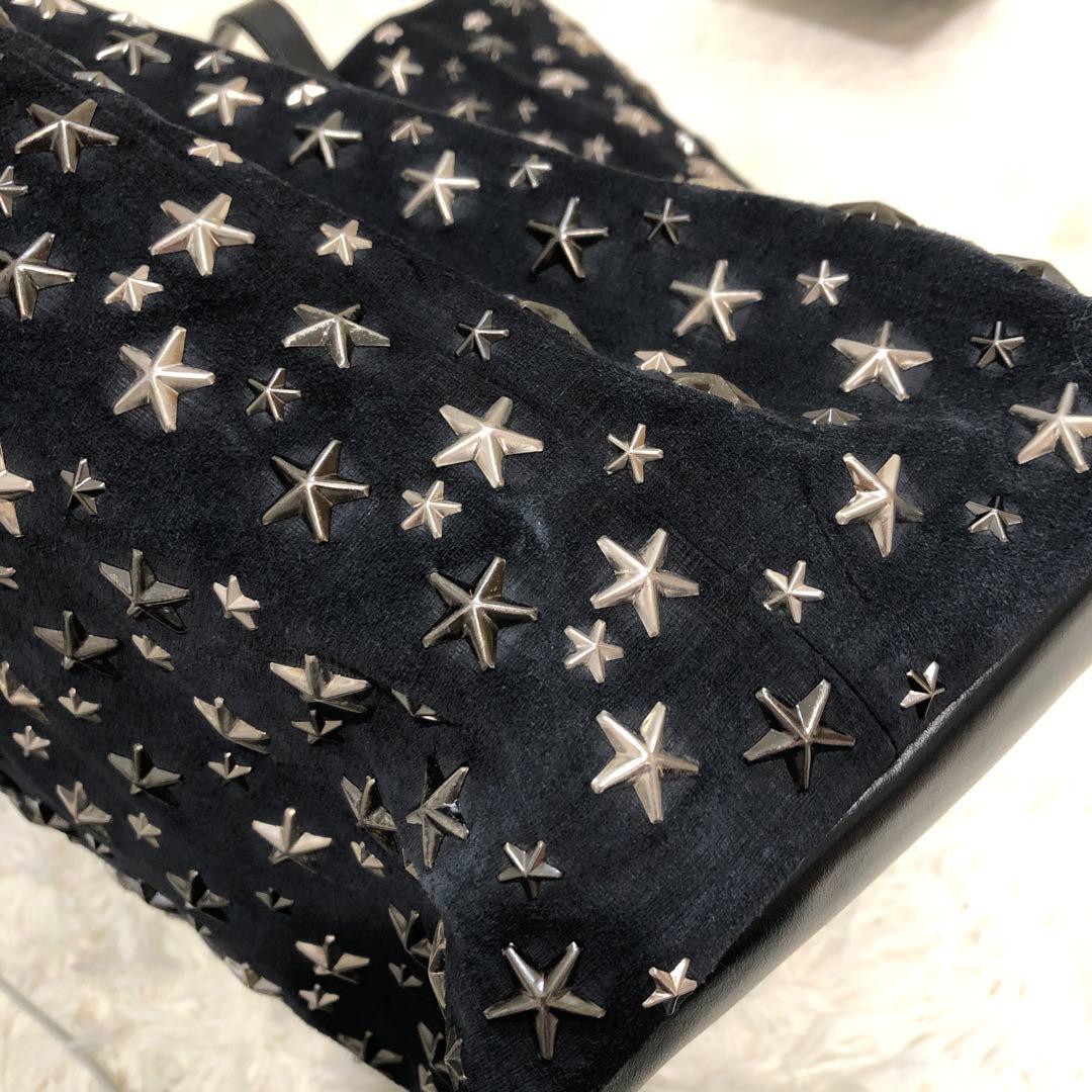 ジミーチュウ　スエードレザー トートバッグ ピムリコ スタースタッズ ブラック